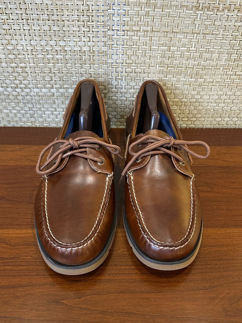 NWOT Sperry Top-Sider Leeward 2-Eye Yacht Club Boat Shoes Brown Leather 13M